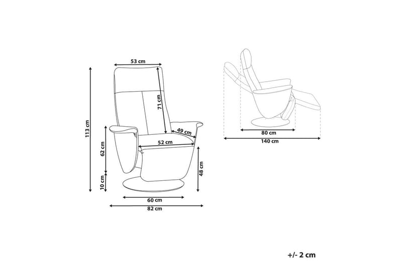 Reclinerfåtölj Prime Beige/Silver - Beige/Silver - Möbler - Vardagsrum - Fåtöljer - Liggfåtöljer
