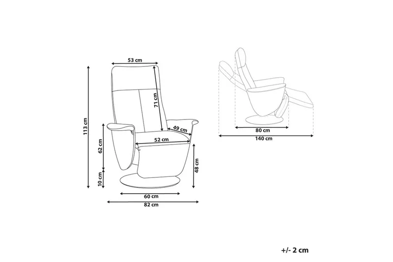 Reclinerfåtölj Prime Beige/Silver - Beige/Silver - Möbler - Vardagsrum - Fåtöljer - Biofåtöljer & reclinerfåtöljer