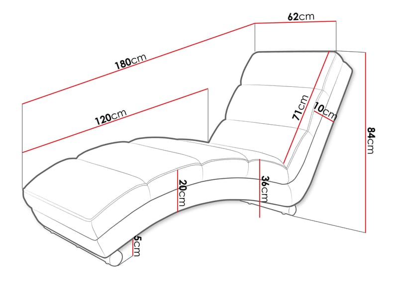 Regalado Liggfåtölj - grå - Möbler - Vardagsrum - Fåtöljer - Liggfåtöljer