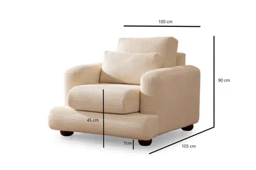 Relento Fåtölj - Beige - Möbler - Vardagsrum - Fåtöljer