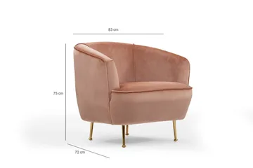Rotokawa Fåtölj - Rosa - Möbler - Vardagsrum - Fåtöljer
