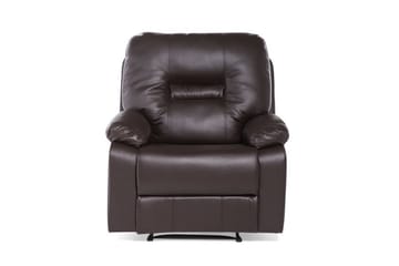 Rovik Oval Reclinerfåtölj i Konstläder - Brun - Möbler - Vardagsrum - Fåtöljer