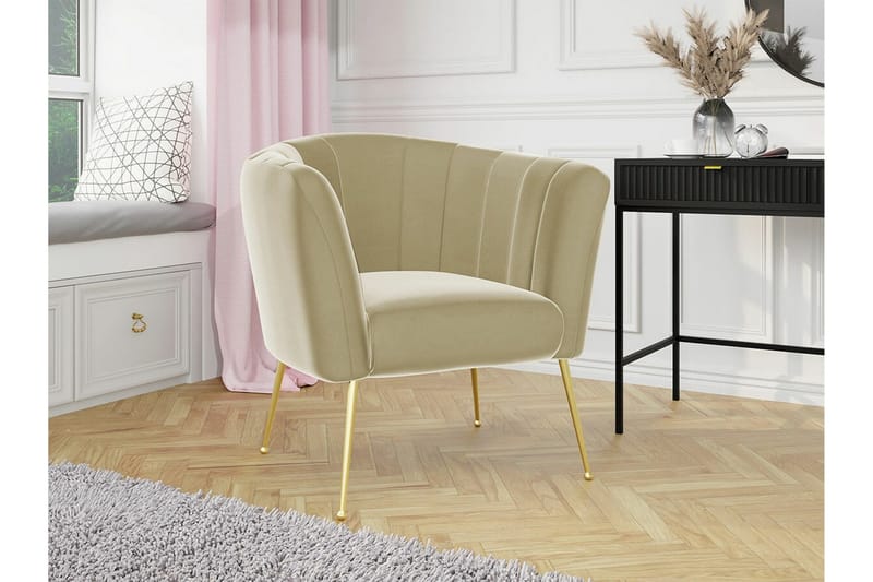 Rushmore Fåtölj Beige/Wood - Möbler - Vardagsrum - Fåtöljer