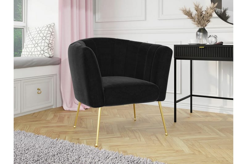 Rushmore Fåtölj Black/Gold - Möbler - Vardagsrum - Fåtöljer