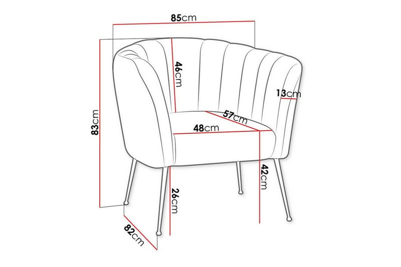 Rushmore Fåtölj Black/Gold - Möbler - Vardagsrum - Fåtöljer