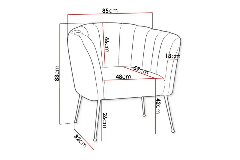 Rushmore Fåtölj Blue/Gold - Möbler - Vardagsrum - Fåtöljer