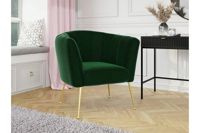Rushmore Fåtölj Dark green/Gold - Möbler - Vardagsrum - Fåtöljer