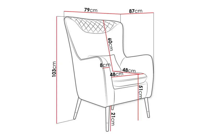 Rushmore Fåtölj Grey/Black - Möbler - Vardagsrum - Fåtöljer