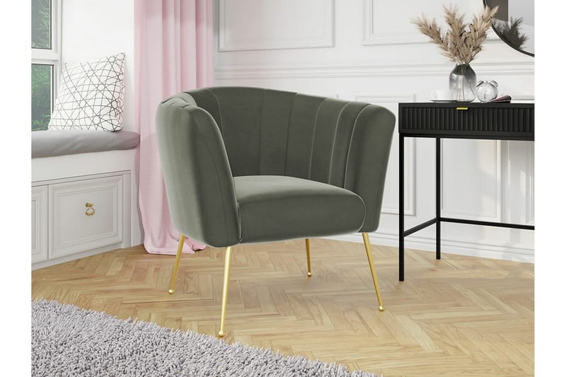 Rushmore Fåtölj Grey/Gold - Möbler - Vardagsrum - Fåtöljer