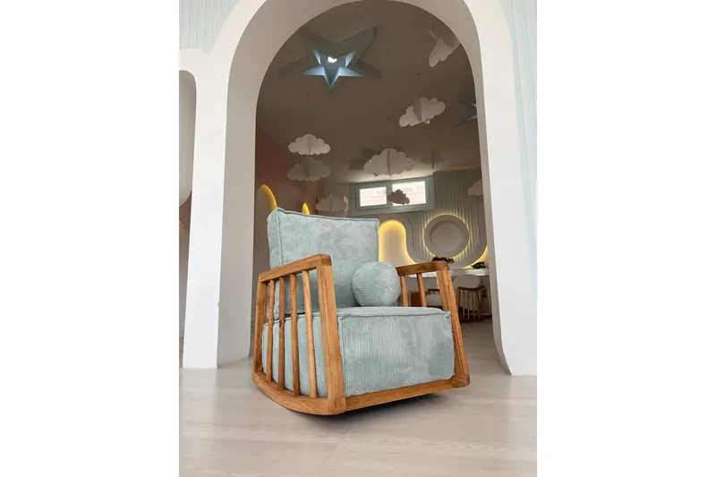 Sallanan Fåtölj - Blå - Möbler - Vardagsrum - Stolar & sittmöbler - Snurrstolar & gungstolar