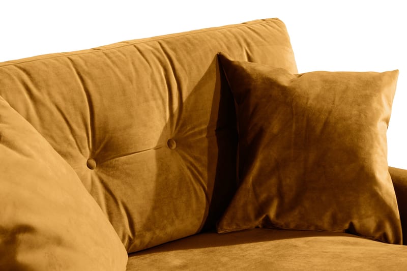 Andrew Loveseat Sammet - Amber/Krom - Möbler - Vardagsrum - Fåtöljer - Sammetsfåtölj