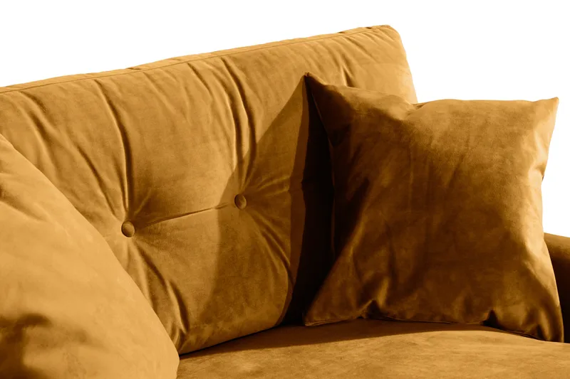 Andrew Loveseat Sammet - Amber/Mässing - Möbler - Vardagsrum - Fåtöljer - Sammetsfåtölj
