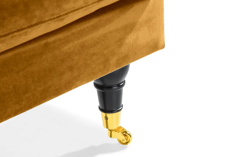 Andrew Loveseat Sammet - Amber/Mässing - Möbler - Vardagsrum - Fåtöljer - Sammetsfåtölj