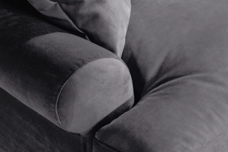 Andrew Loveseat Sammet - Mörkgrå/Krom - Möbler - Vardagsrum - Fåtöljer - Sammetsfåtölj