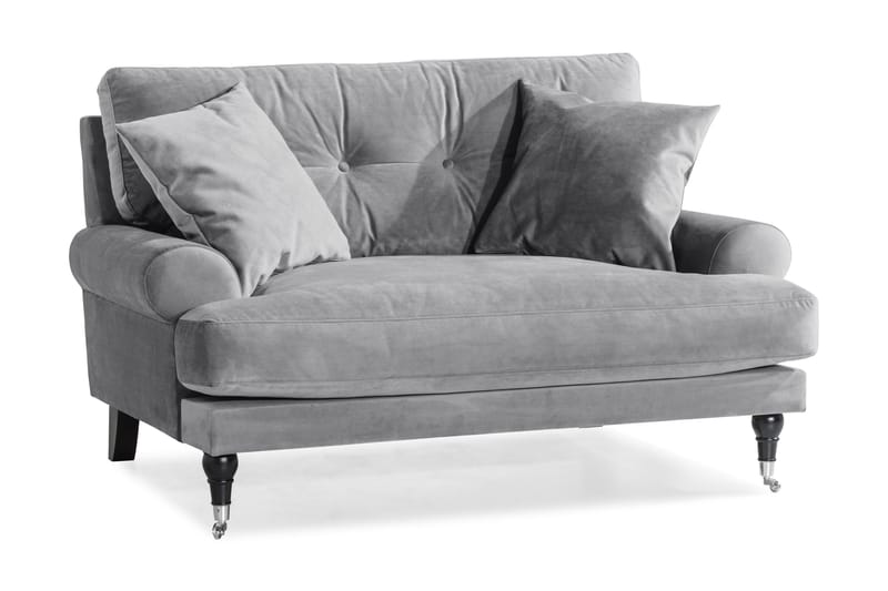 Andrew Loveseat Sammet - Silvergrå/Krom - Möbler - Vardagsrum - Fåtöljer - Sammetsfåtölj