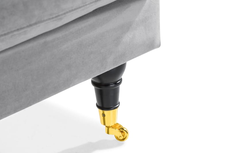 Andrew Loveseat Sammet - Silvergrå/Mässing - Möbler - Vardagsrum - Fåtöljer - Sammetsfåtölj