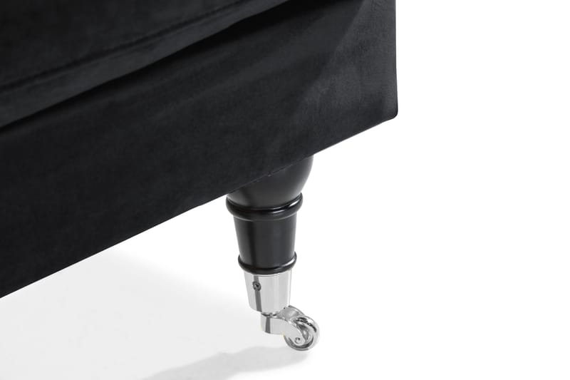 Andrew Loveseat Sammet - Svart/Krom - Möbler - Vardagsrum - Fåtöljer - Sammetsfåtölj