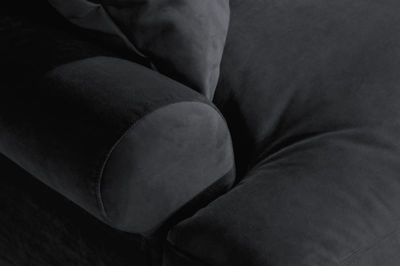 Andrew Loveseat Sammet - Svart/Krom - Möbler - Vardagsrum - Fåtöljer - Sammetsfåtölj