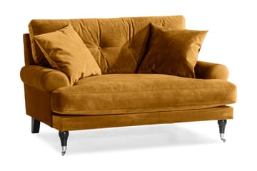 ANTHONY Loveseat Sammet Amber/Krom