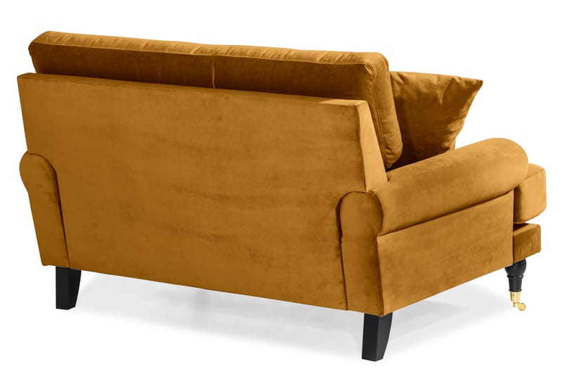 ANTHONY Loveseat Sammet Amber/Mässing - Sammetsfåtölj - Fåtöljer