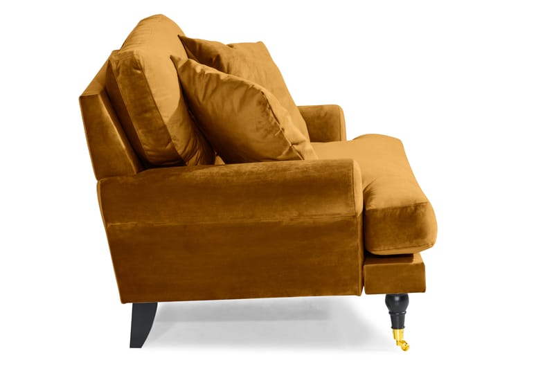 ANTHONY Loveseat Sammet Amber/Mässing - Sammetsfåtölj - Fåtöljer