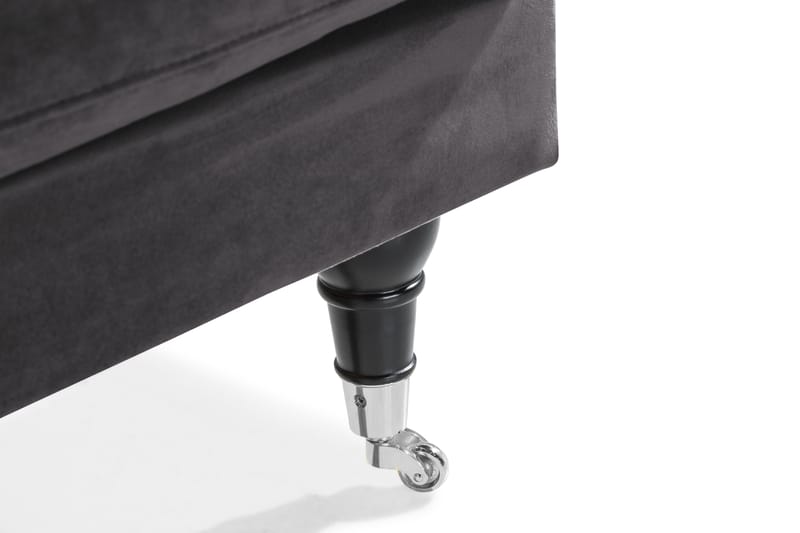 ANTHONY Loveseat Sammet Mörkgrå/Krom - Möbler - Vardagsrum - Fåtöljer - Sammetsfåtölj