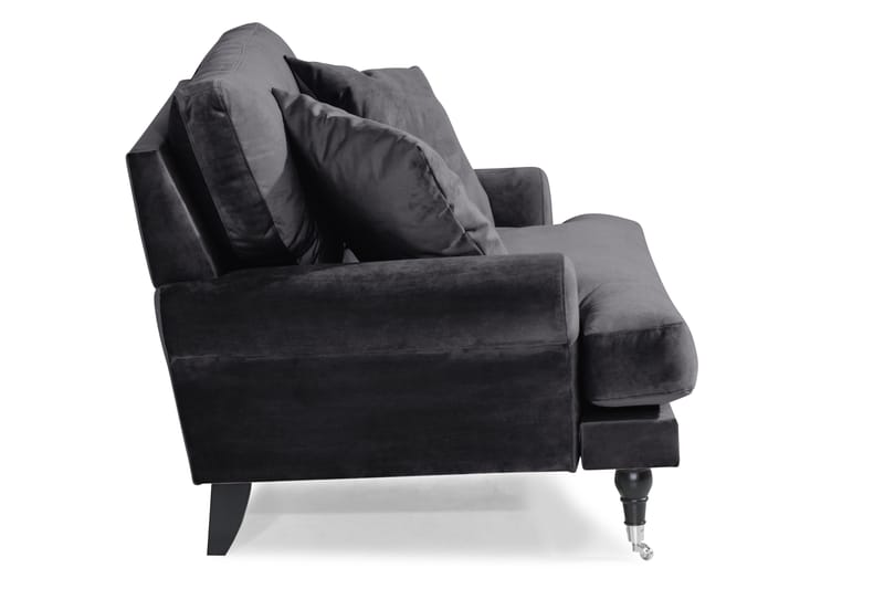 ANTHONY Loveseat Sammet Mörkgrå/Krom - Möbler - Vardagsrum - Fåtöljer - Sammetsfåtölj