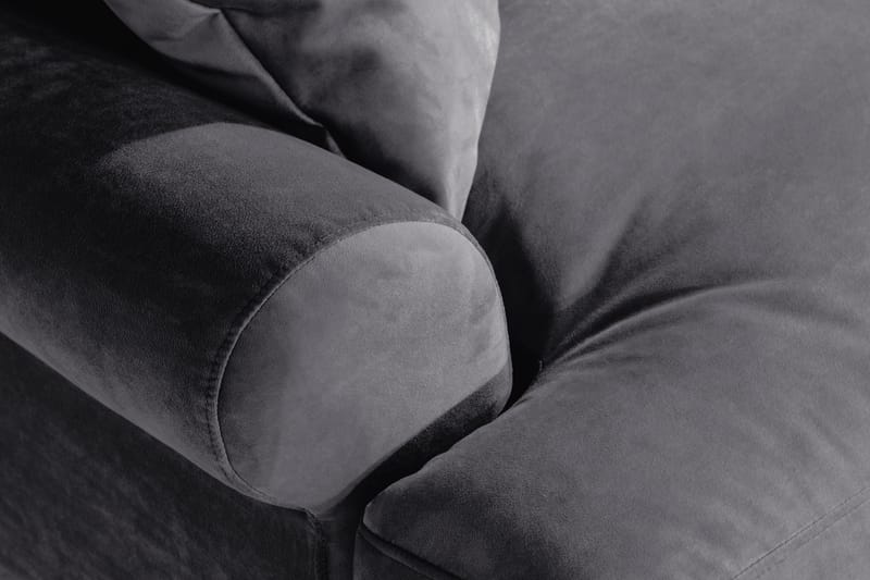 ANTHONY Loveseat Sammet Mörkgrå/Mässing - Möbler - Vardagsrum - Fåtöljer - Sammetsfåtölj
