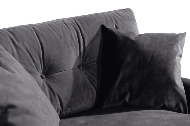 ANTHONY Loveseat Sammet Mörkgrå/Mässing - Möbler - Vardagsrum - Fåtöljer - Sammetsfåtölj