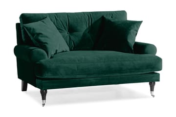 ANTHONY Loveseat Sammet Mörkgrön/Krom