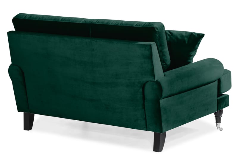 ANTHONY Loveseat Sammet Mörkgrön/Krom - Sammetsfåtölj - Fåtöljer