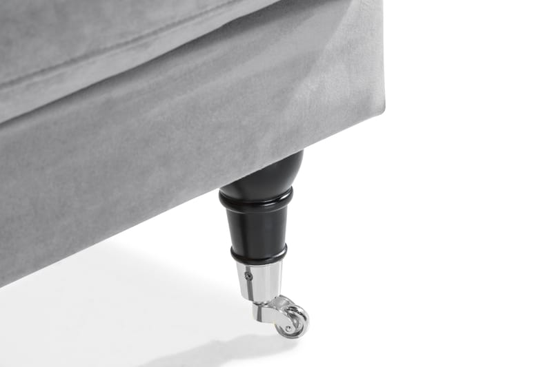 ANTHONY Loveseat Sammet Silvergrå/Krom - Möbler - Vardagsrum - Fåtöljer - Sammetsfåtölj