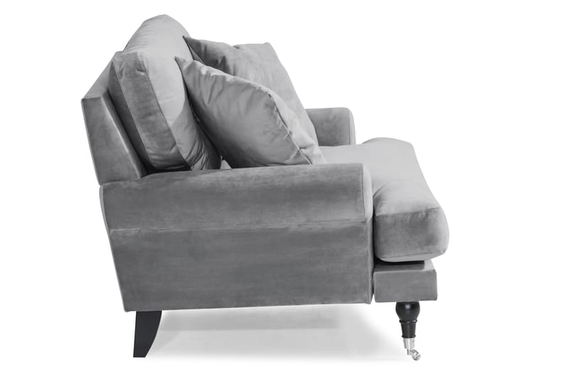 ANTHONY Loveseat Sammet Silvergrå/Krom - Möbler - Vardagsrum - Fåtöljer - Sammetsfåtölj