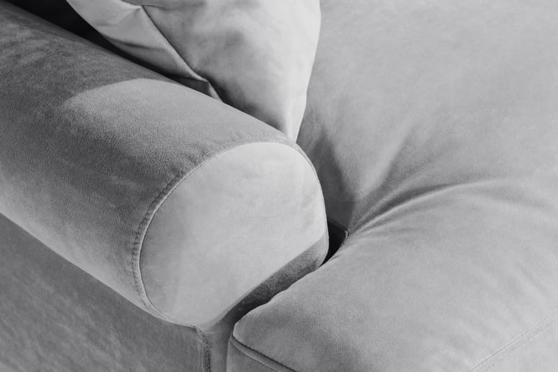 ANTHONY Loveseat Sammet Silvergrå/Krom - Möbler - Vardagsrum - Fåtöljer - Sammetsfåtölj