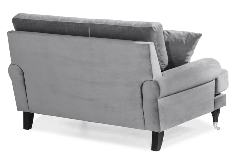 ANTHONY Loveseat Sammet Silvergrå/Krom - Möbler - Vardagsrum - Fåtöljer - Sammetsfåtölj