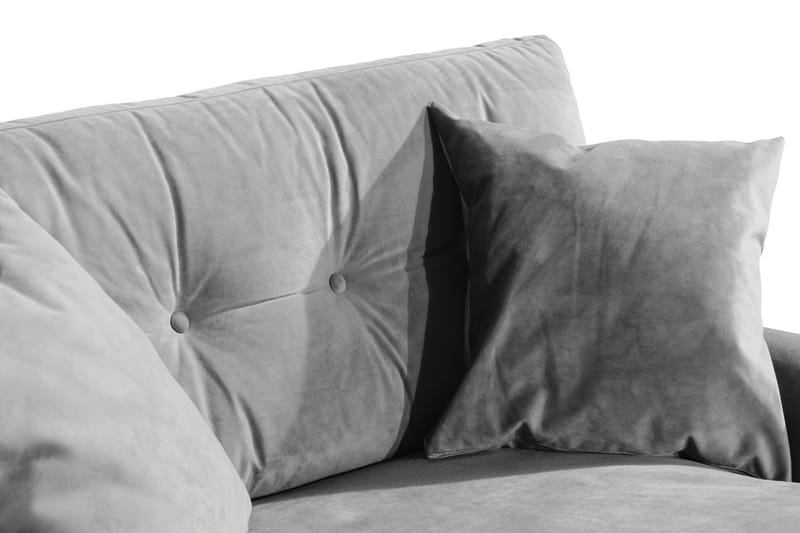 ANTHONY Loveseat Sammet Silvergrå/Krom - Möbler - Vardagsrum - Fåtöljer - Sammetsfåtölj