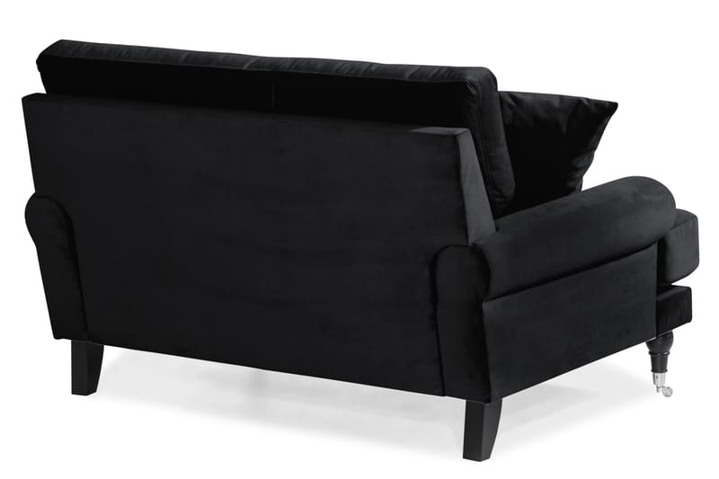 ANTHONY Loveseat Sammet Svart/Krom - Möbler - Vardagsrum - Fåtöljer - Sammetsfåtölj