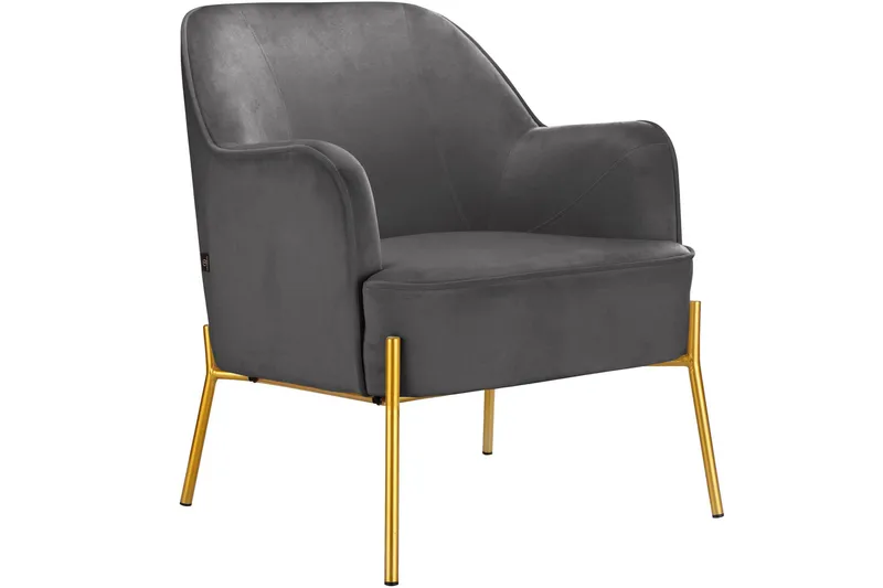 Attapulgus Loungefåtölj - Grå - Möbler - Vardagsrum - Fåtöljer - Sammetsfåtölj