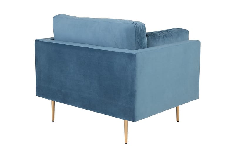 Boom Sammetssfåtölj - Blå - Möbler - Vardagsrum - Fåtöljer - Sammetsfåtölj