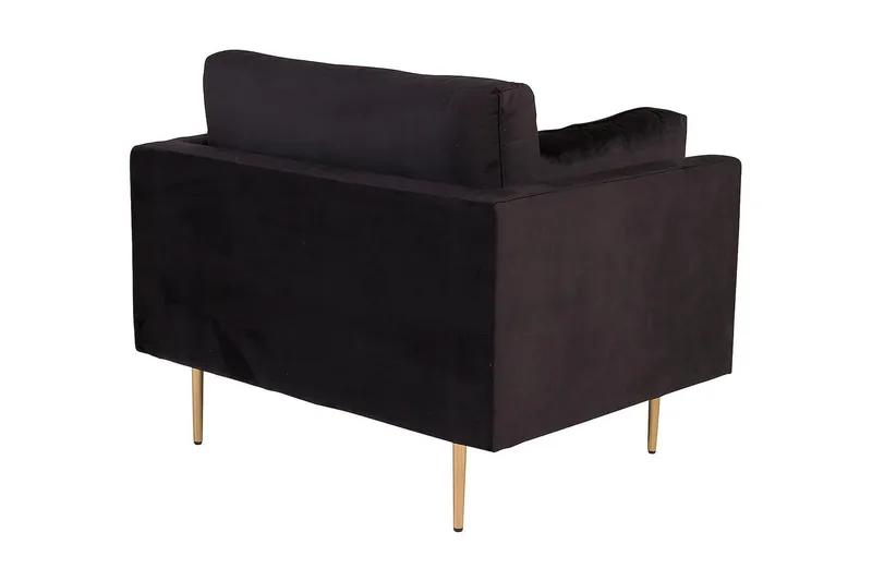 Boom Sammetssfåtölj - Svart - Möbler - Vardagsrum - Fåtöljer - Sammetsfåtölj