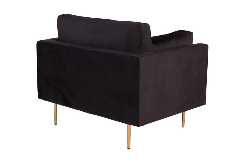 Boom Sammetssfåtölj - Svart - Möbler - Vardagsrum - Fåtöljer
