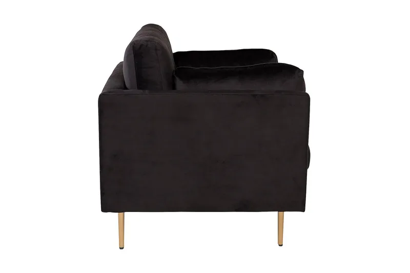 Boom Sammetssfåtölj - Svart - Möbler - Vardagsrum - Fåtöljer - Sammetsfåtölj