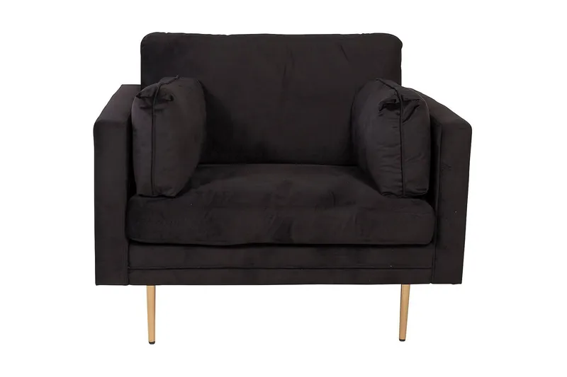 Boom Sammetssfåtölj - Svart - Möbler - Vardagsrum - Fåtöljer