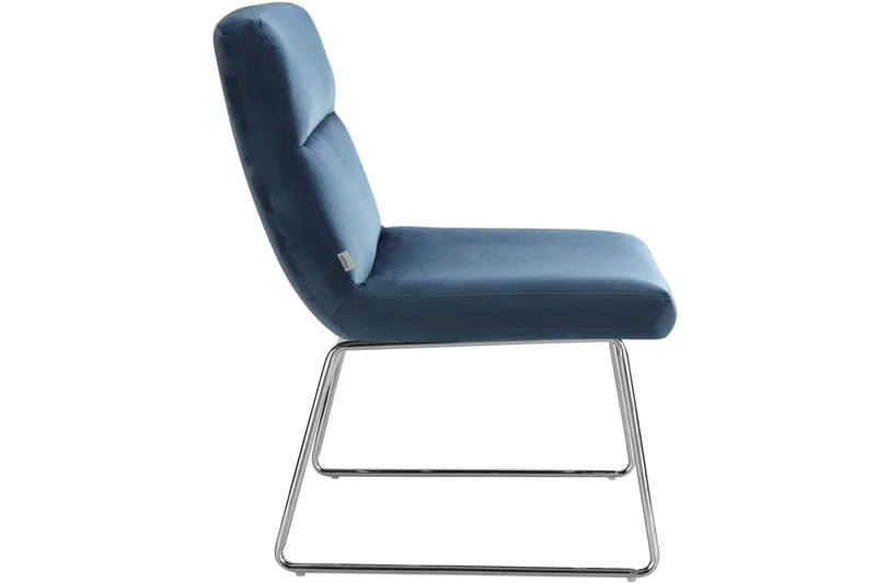Castlegar Loungefåtölj - Blå - Möbler - Vardagsrum - Fåtöljer - Sammetsfåtölj