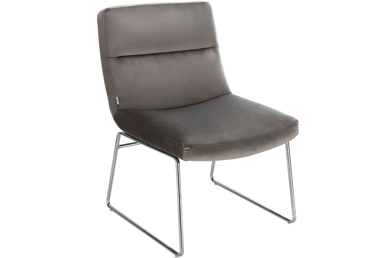 Castlegar Loungefåtölj - Grå - Möbler - Vardagsrum - Fåtöljer - Sammetsfåtölj