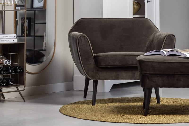 Corollos Sammetsfåtölj - Varm Grön - Möbler - Vardagsrum - Fåtöljer - Sammetsfåtölj