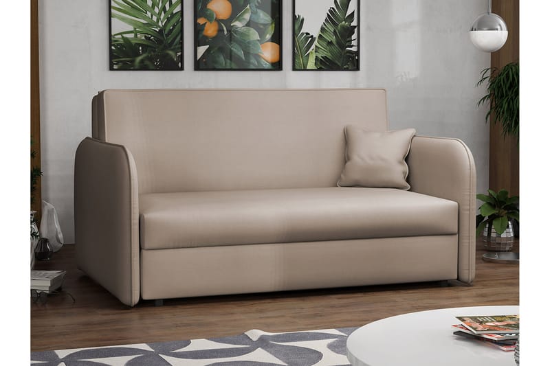 DACKE Bäddsoffa Beige - Beige - Möbler - Vardagsrum - Fåtöljer - Sammetsfåtölj