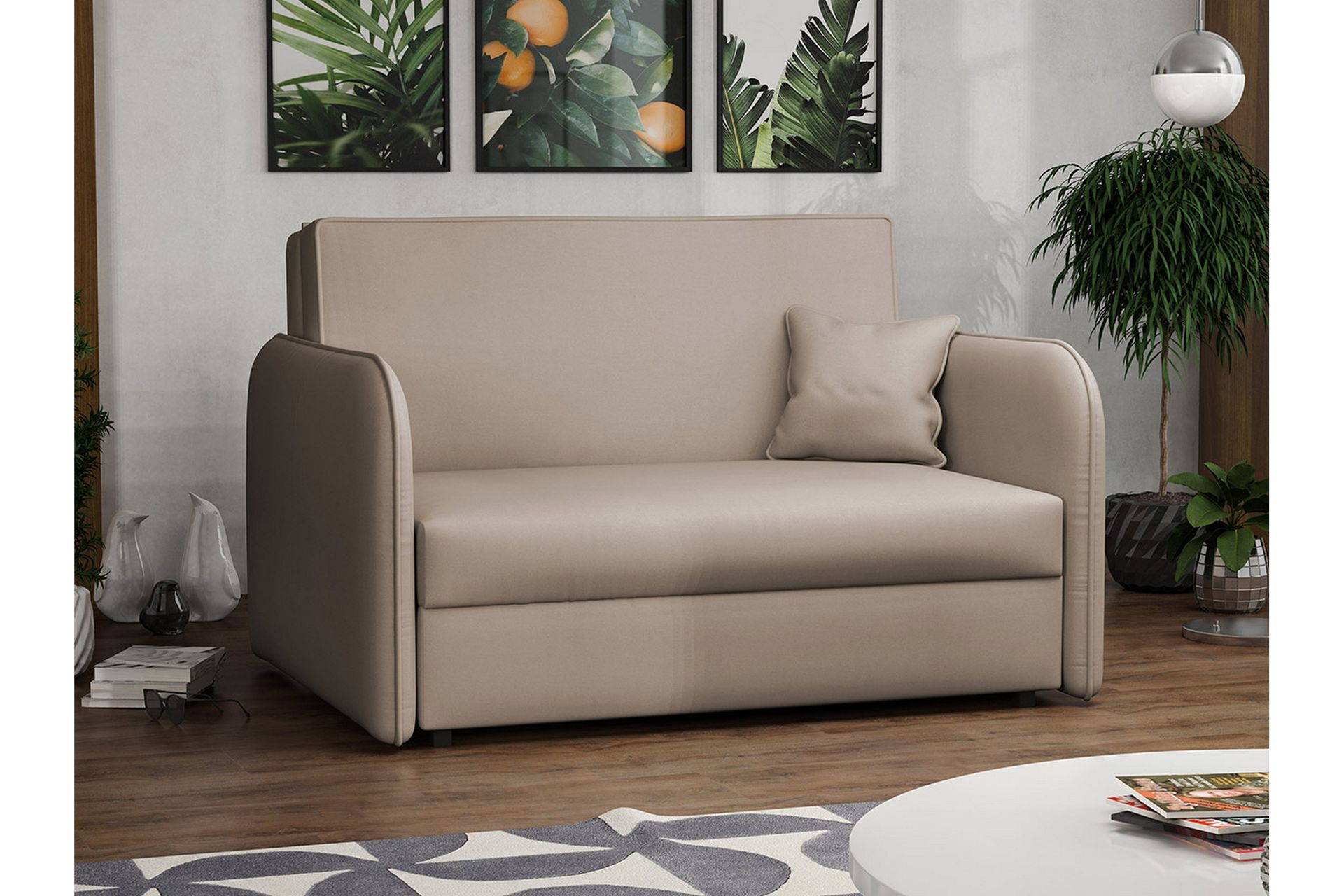 DACKE Bäddsoffa - Beige - Möbler - Vardagsrum - Fåtöljer - Sammetsfåtölj