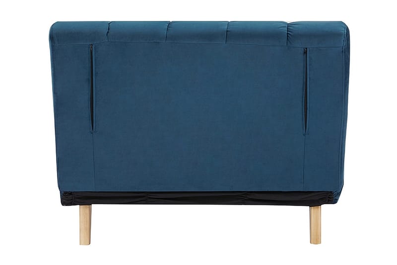 Douvrin Bäddfåtölj - Sammet/Blå/Natur - Möbler - Vardagsrum - Fåtöljer - Sammetsfåtölj