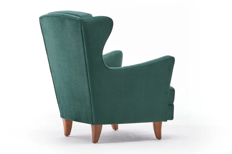 Edgara Fåtölj - Sammet/Grön/Natur - Möbler - Vardagsrum - Fåtöljer - Sammetsfåtölj